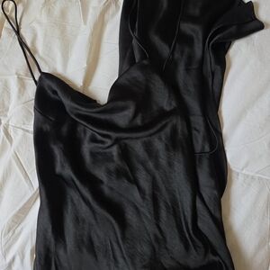 Meshki Black Satin Dress